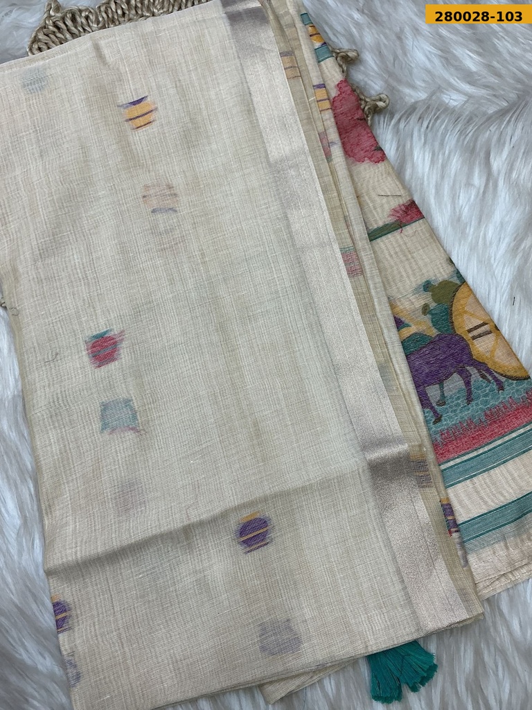 Fancy Milan Muga Cotton saree