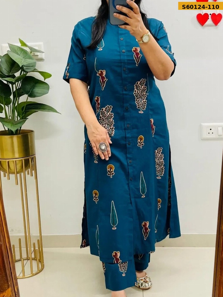 Fancy Blended rayon cotton Coord set