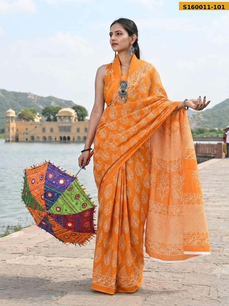 Fancy  Mulmul Cotton Sarees