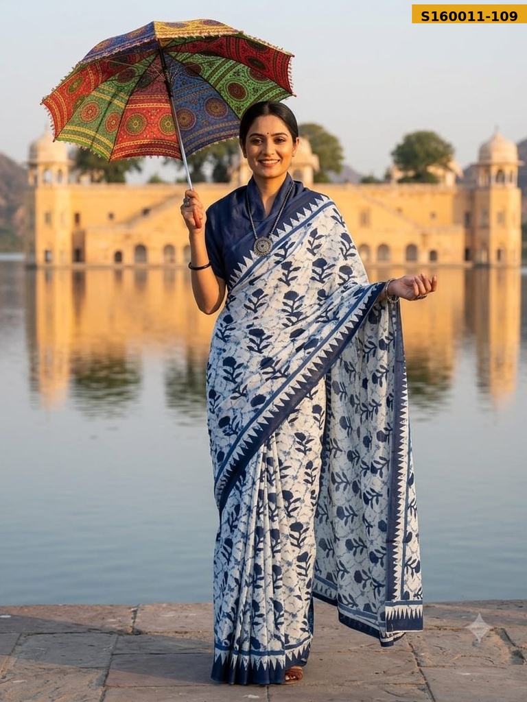 Fancy  Mulmul Cotton Sarees
