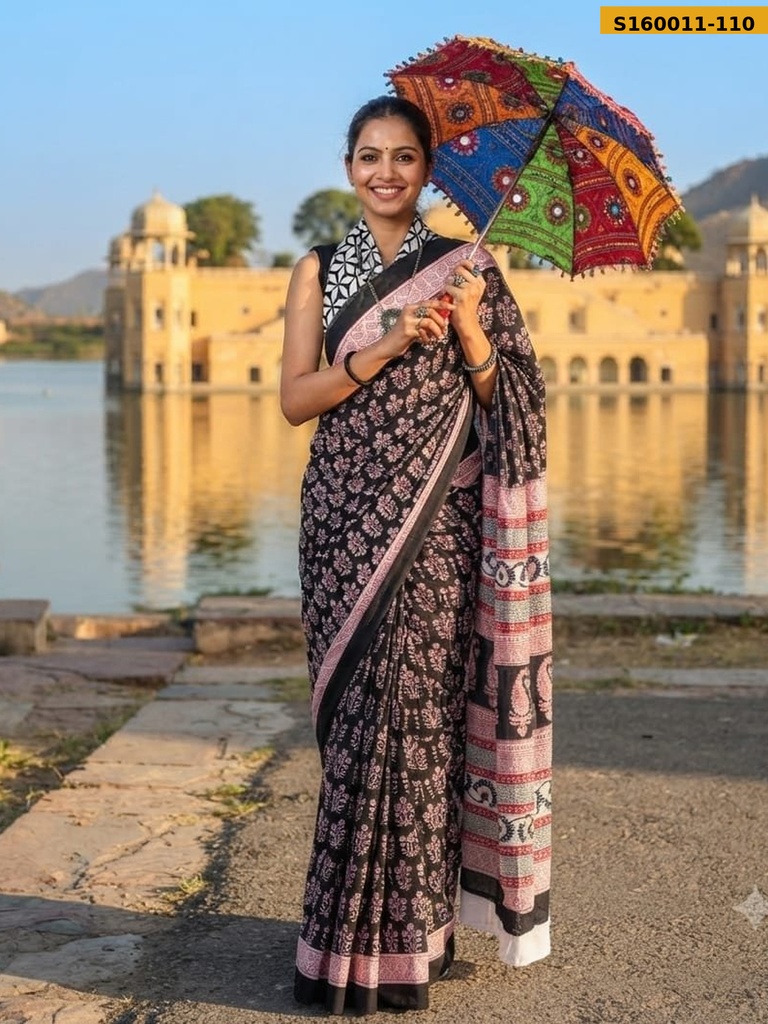 Fancy  Mulmul Cotton Sarees