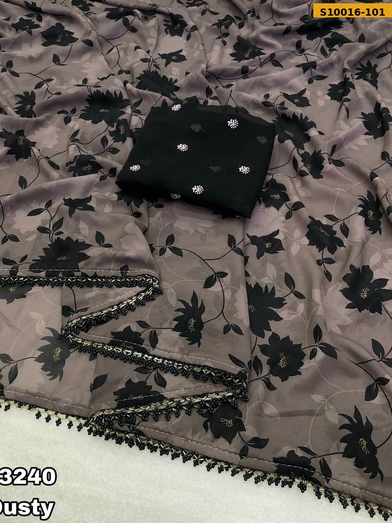 Fancy Chiffon Floral Digital Printed Saree