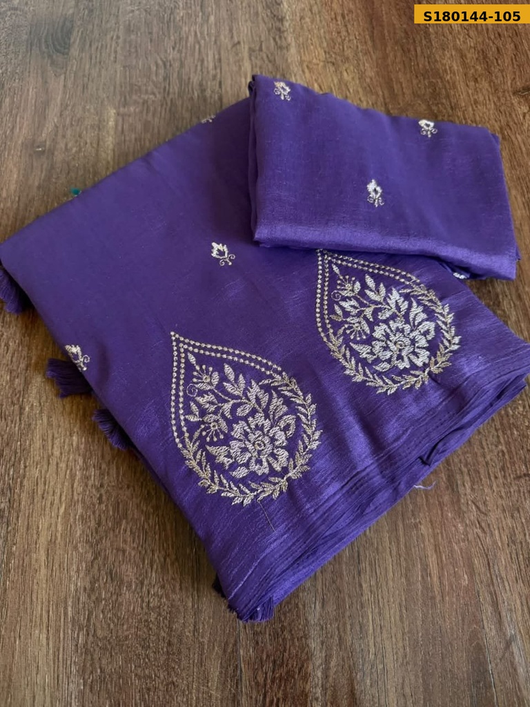 Fancy Viscose Embroidery Saree