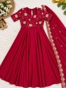 Fancy Rangoli Crush Kurti With Dupatta