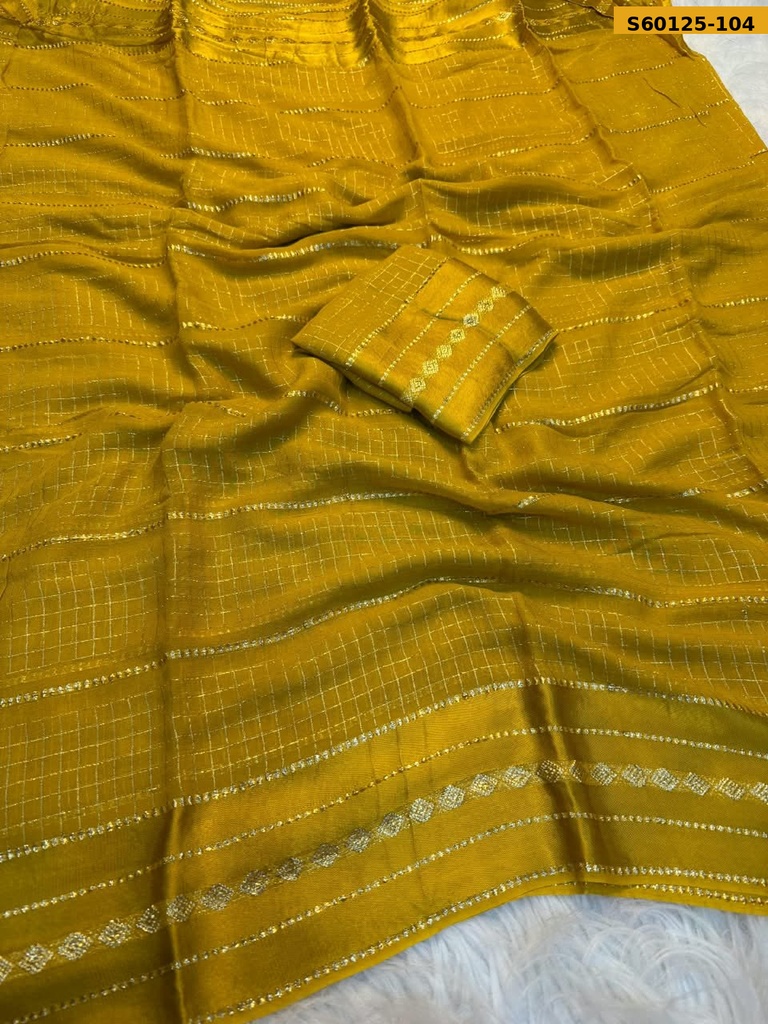 Fancy Viscose Georgette Checks Saree