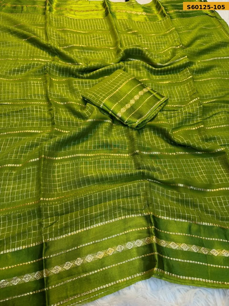 Fancy Viscose Georgette Checks Saree