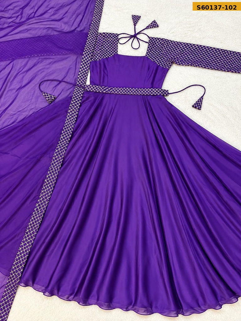Fancy Rangoli Silk Anarkali Suit
