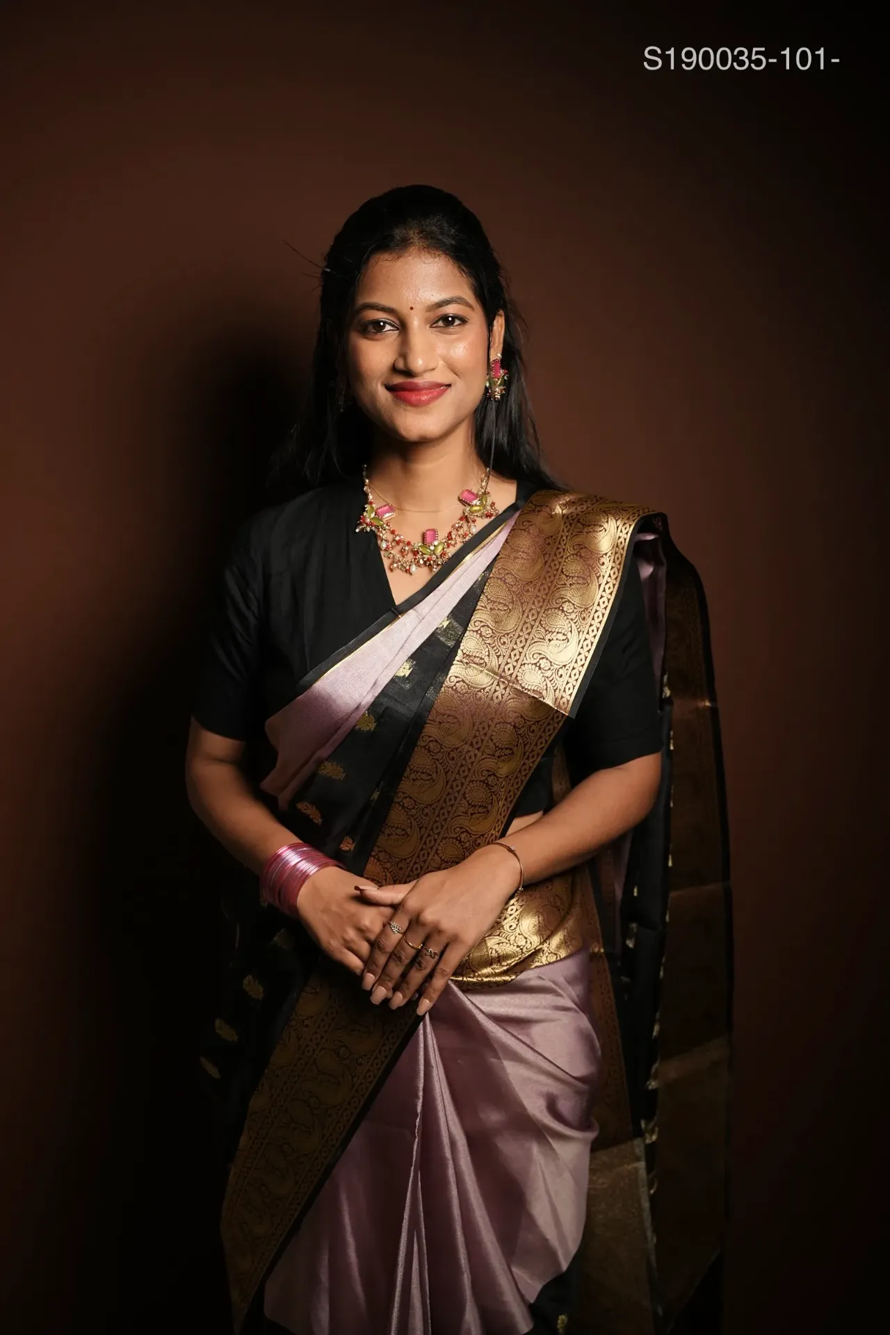 [S190035-101] Fancy Banarasi Kataan Soft Silk Saree
