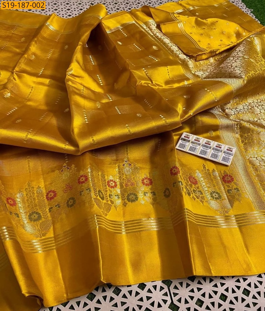 Fancy Raw Mango SIlk Sarees