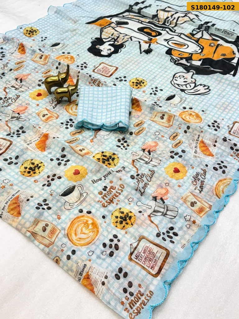 Fancy Soft Chanderi Cotton Saree