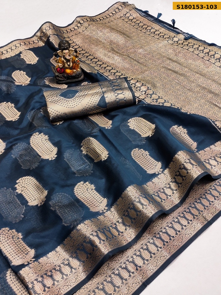 Fancy Soft Organza Silk Banarasi Saree