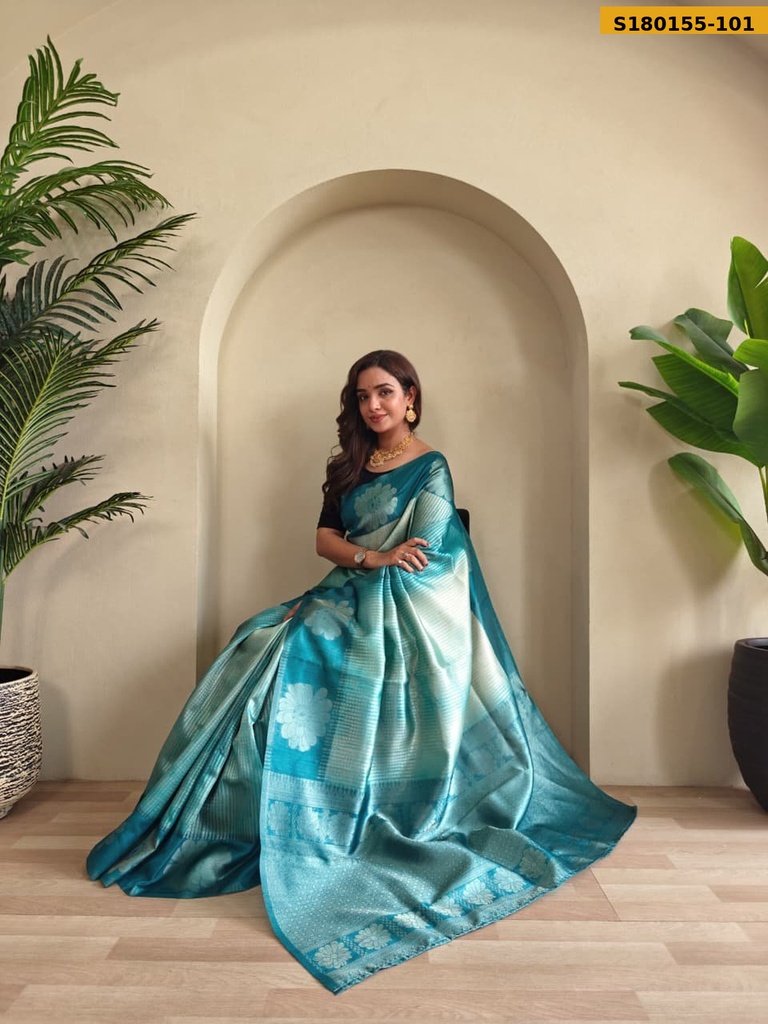 Fancy Printed Weaving Silk Saree