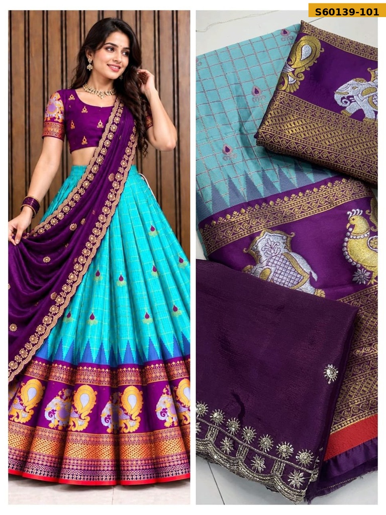 Fancy Soft Silk Zari Lehenga