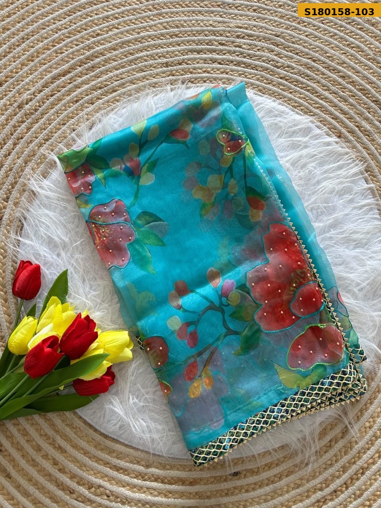 Fancy Organza Silk Saree