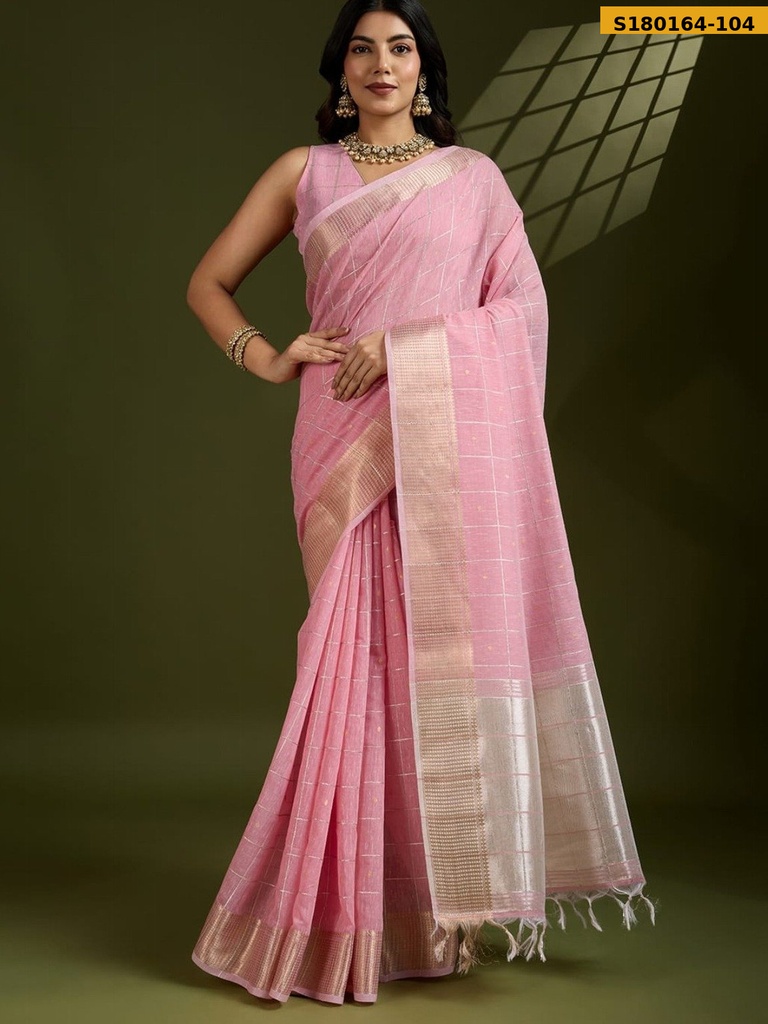 Fancy Tissue Linen Silk Saree