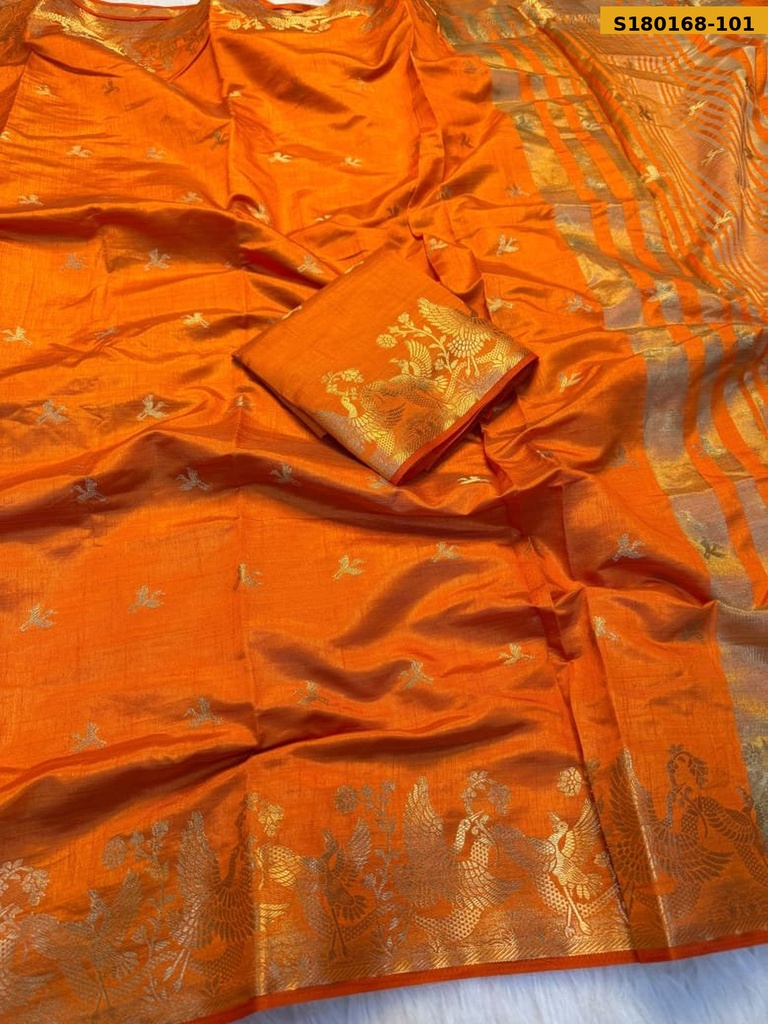 Fancy Soft Tusser Silk Saree