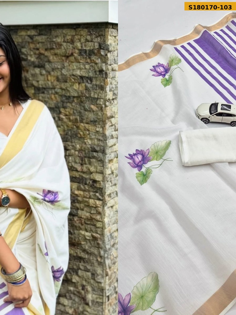 Fancy Soft Linen Sarees