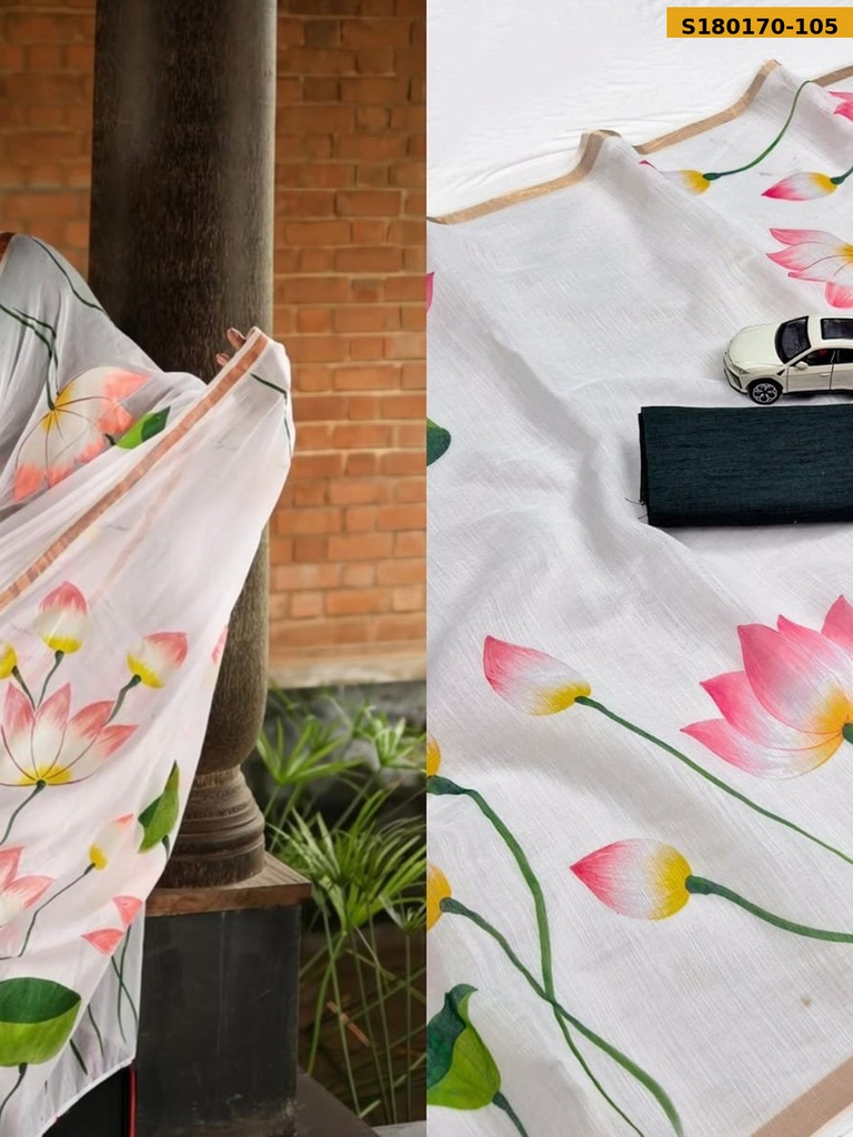Fancy Soft Linen Sarees