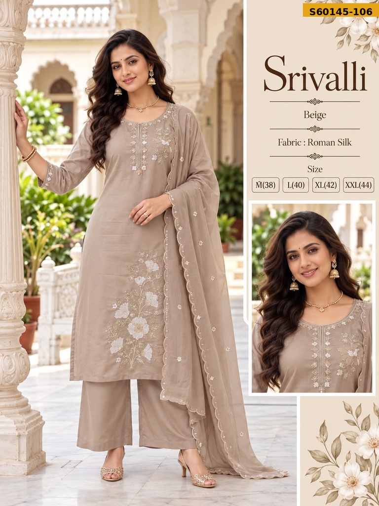 Fancy Mul Chanderi 3 Piece Set