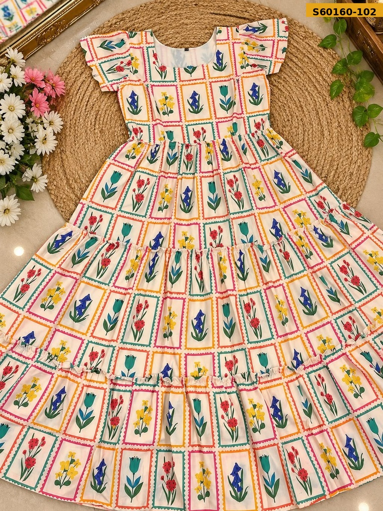 Fancy Mul Chanderi Muga Printed Maxi