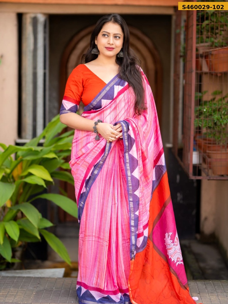 Fancy Soft Malai Cotton Saree