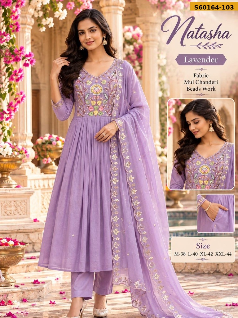 Fancy Mul Chanderi 3 Piece Set
