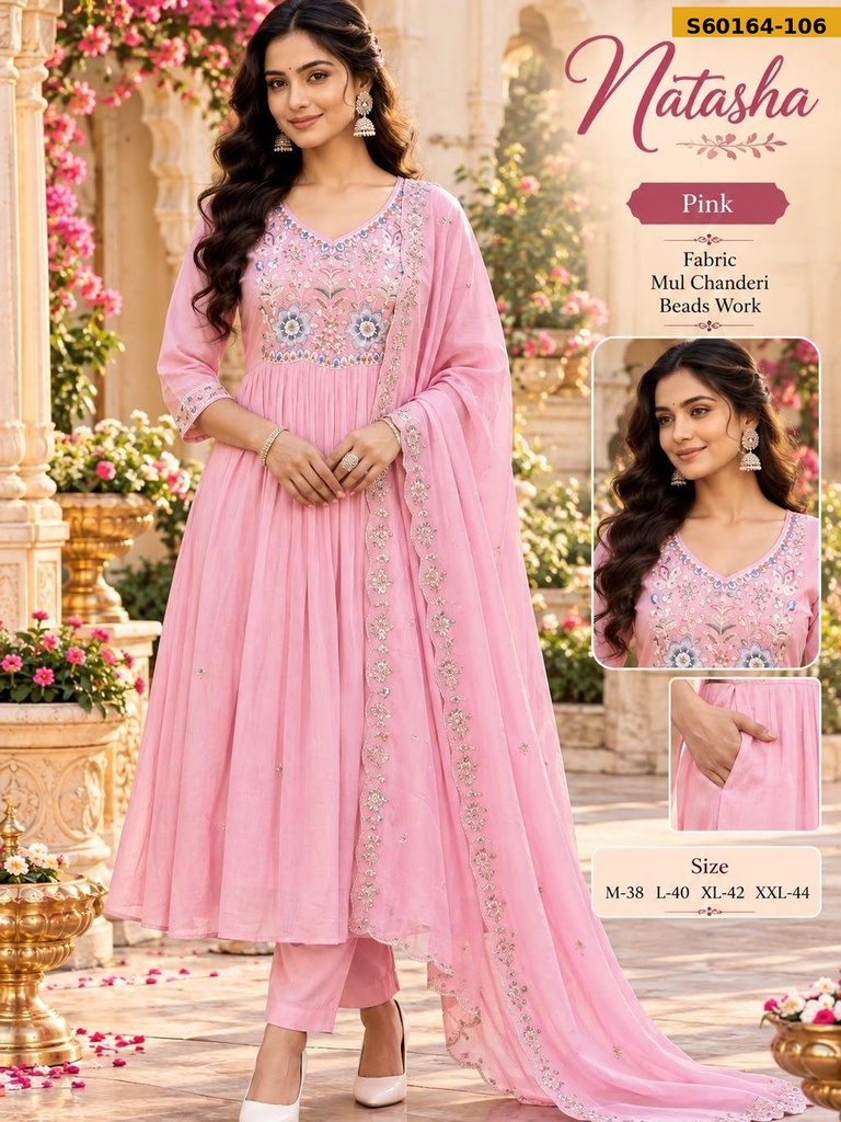 Fancy Mul Chanderi 3 Piece Set