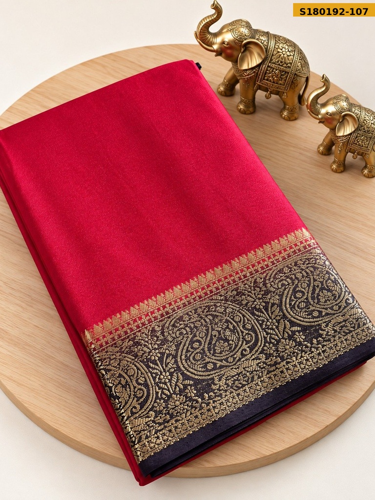 Fancy Mysore Crepe Silk Saree