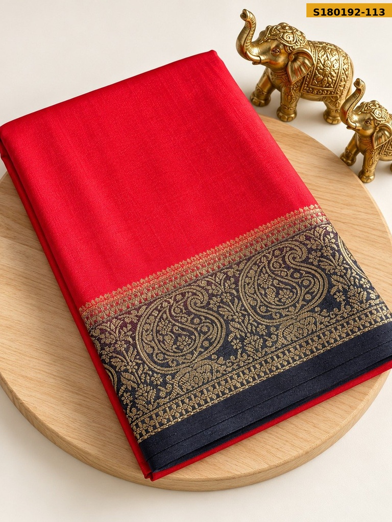 Fancy Mysore Crepe Silk Saree