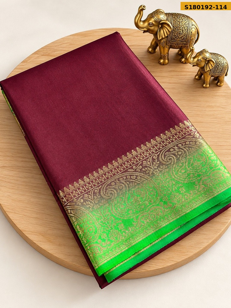 Fancy Mysore Crepe Silk Saree