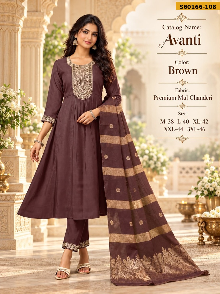 Fancy Mul Chanderi 3 Piece Set