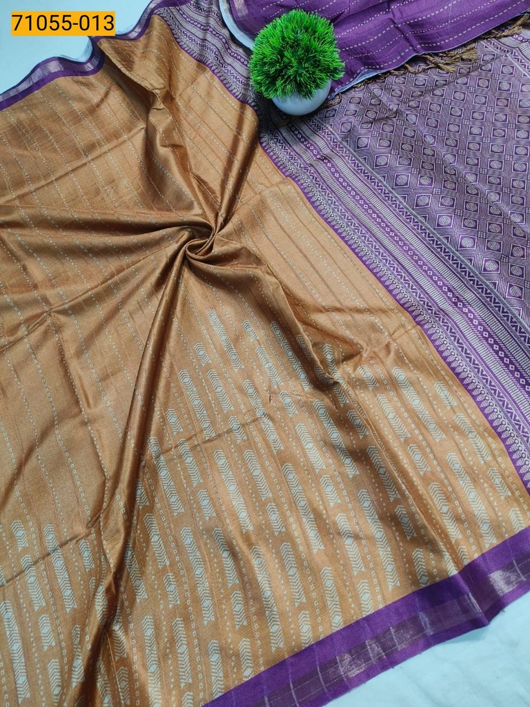 Fancy Printed Silk Saree