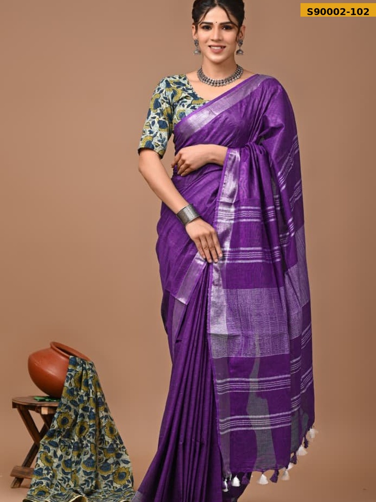 Cotton Linen Sarees
