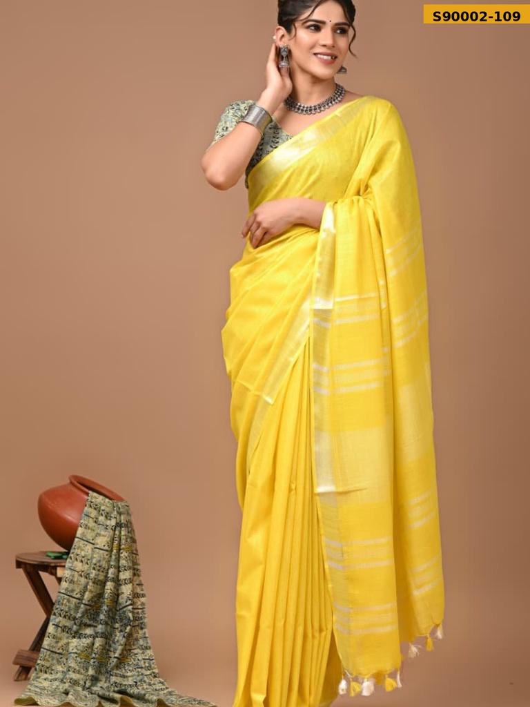 Cotton Linen Sarees