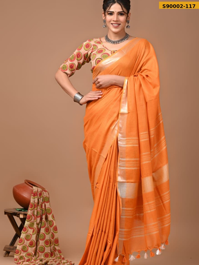Cotton Linen Sarees