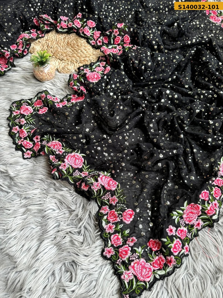 Georgette Sequence Saree