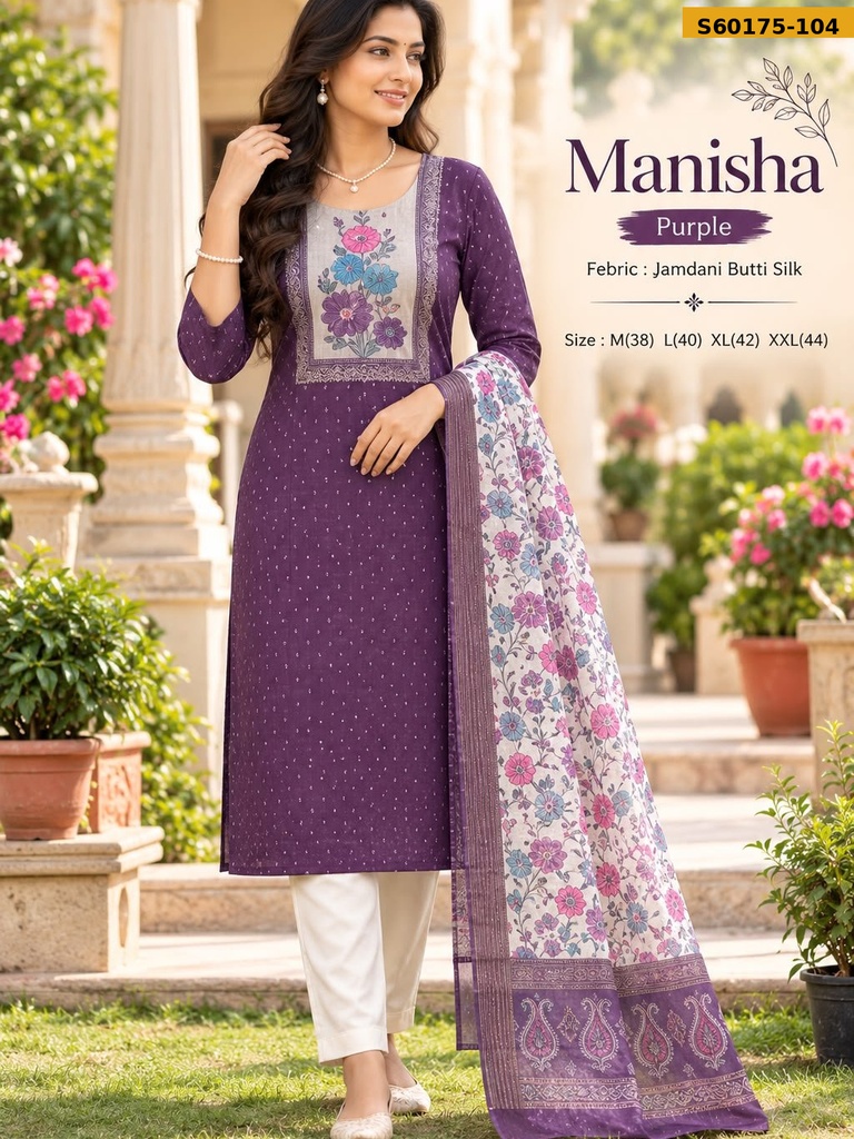 Fancy Jamdani Silk 3 Piece Set