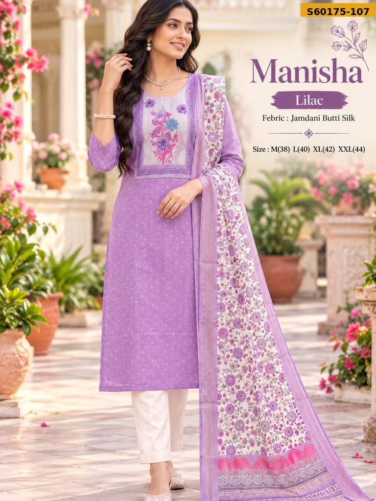 Fancy Jamdani Silk 3 Piece Set