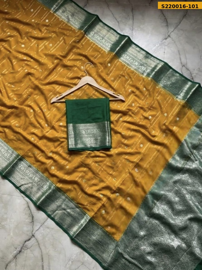 Banarasi Semi Katan Chiniya Soft Silk Saree