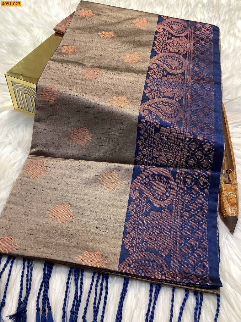 Kanjivarram soft slub silk saree