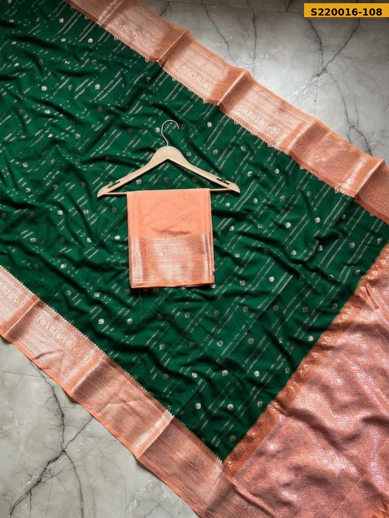 Banarasi Semi Katan Chiniya Soft Silk Saree