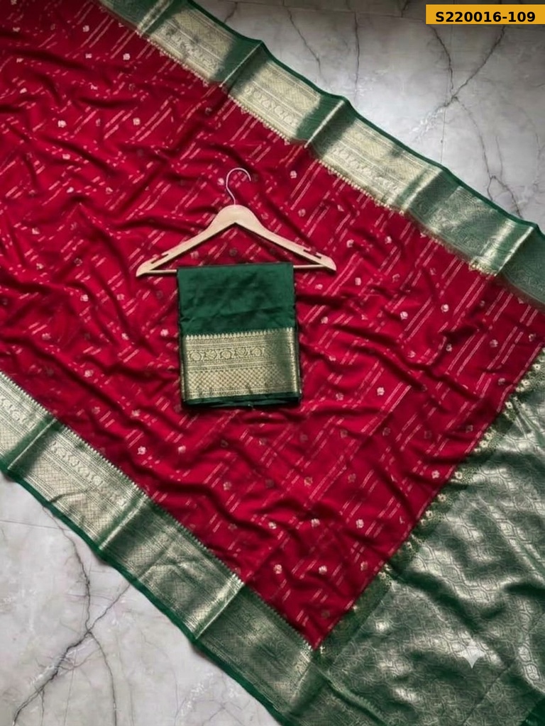 Banarasi Semi Katan Chiniya Soft Silk Saree