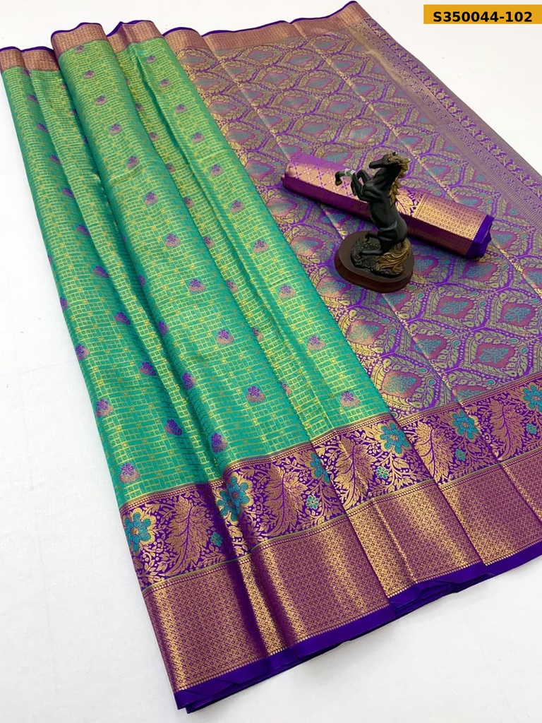 Kanjivaram Glass Tissue Silk Saree