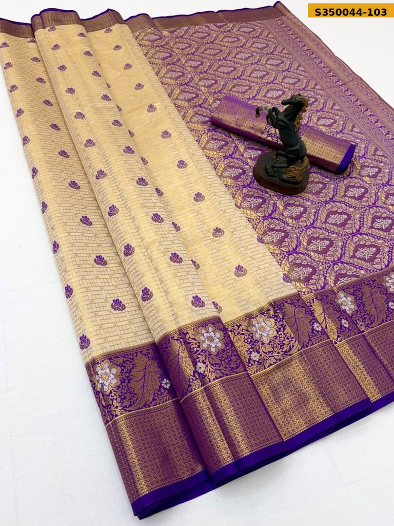 Kanjivaram Glass Tissue Silk Saree