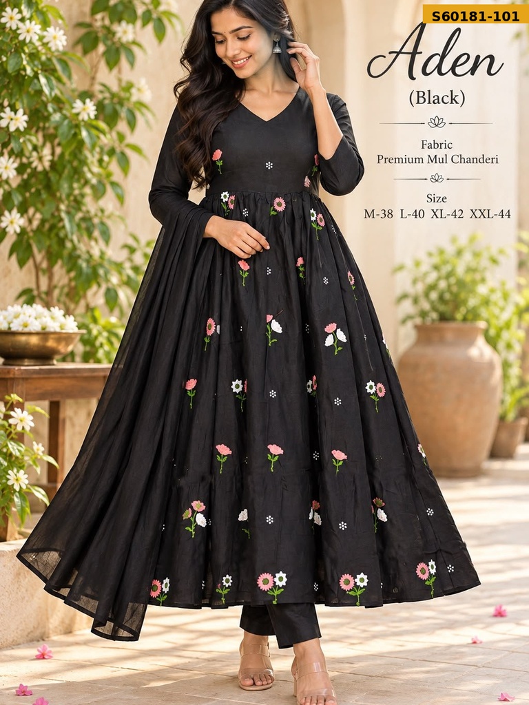 Fancy Mul Chanderi 3 Piece Set