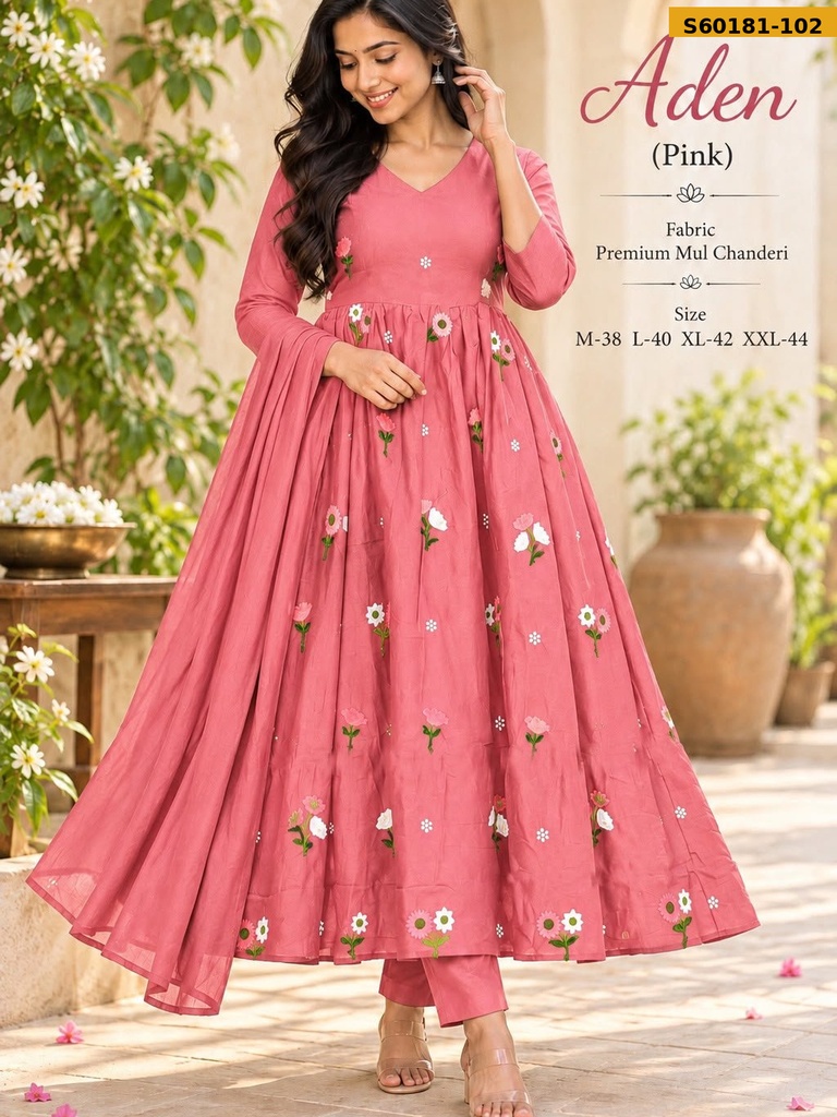 Fancy Mul Chanderi 3 Piece Set