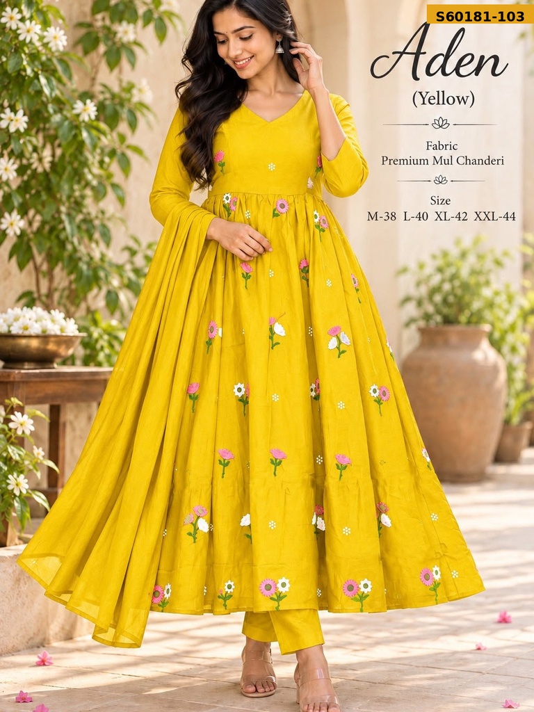 Fancy Mul Chanderi 3 Piece Set