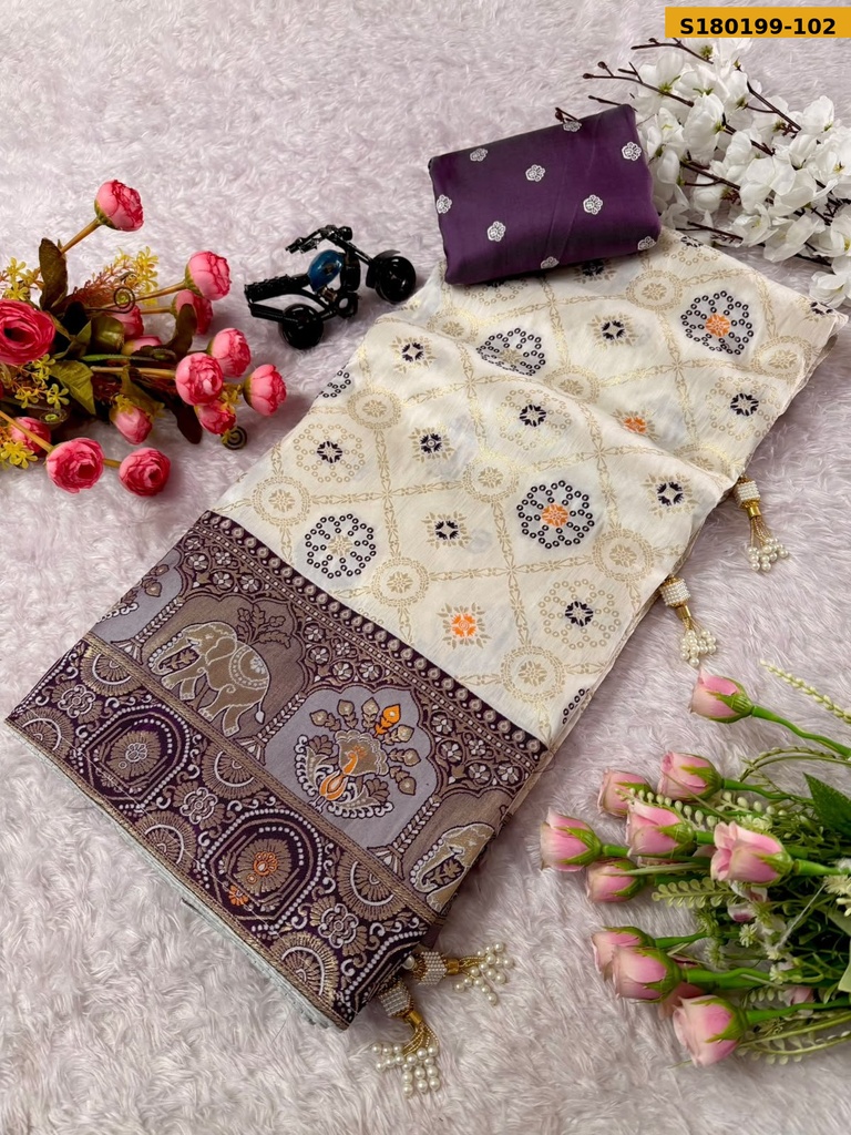 Fancy Banarasi Dyble Silk Saree