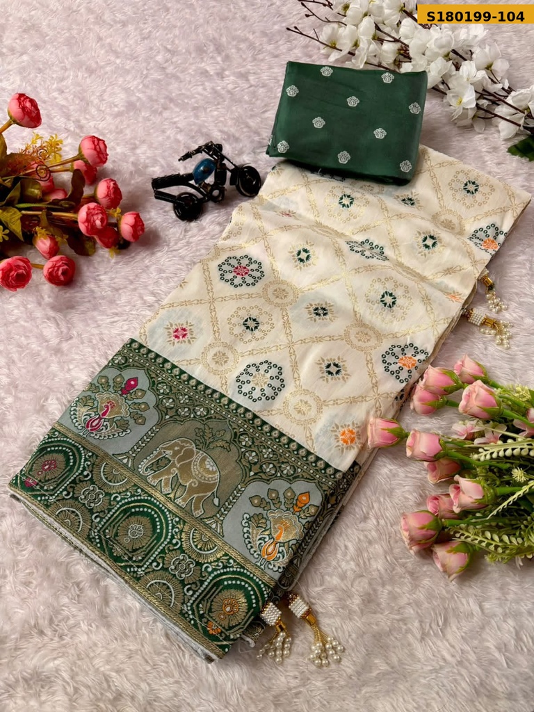 Fancy Banarasi Dyble Silk Saree