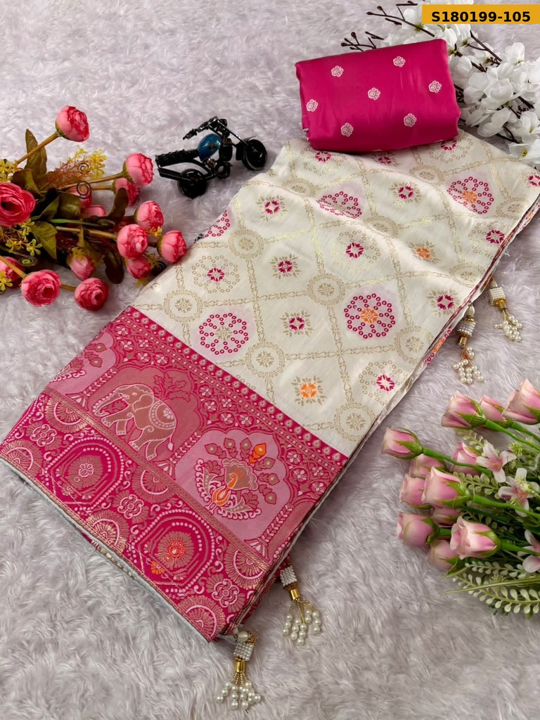 Fancy Banarasi Dyble Silk Saree